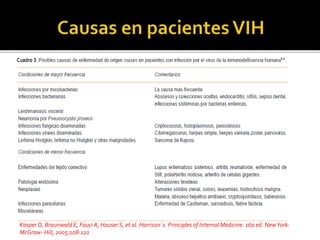 Kasper D, Braunwald E, Fauci A, Hauser S, et al. Harrison´s. Principles of Internal Medicine. 16a ed. NewYork:
McGraw- Hill, 2005;108-121
 