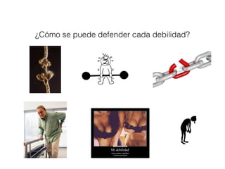 ¿Cómo se puede defender cada debilidad? 
 