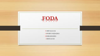 FORTALEZAS
OPORTUNIDADES
DEBILIDADES
AMENAZAS
 