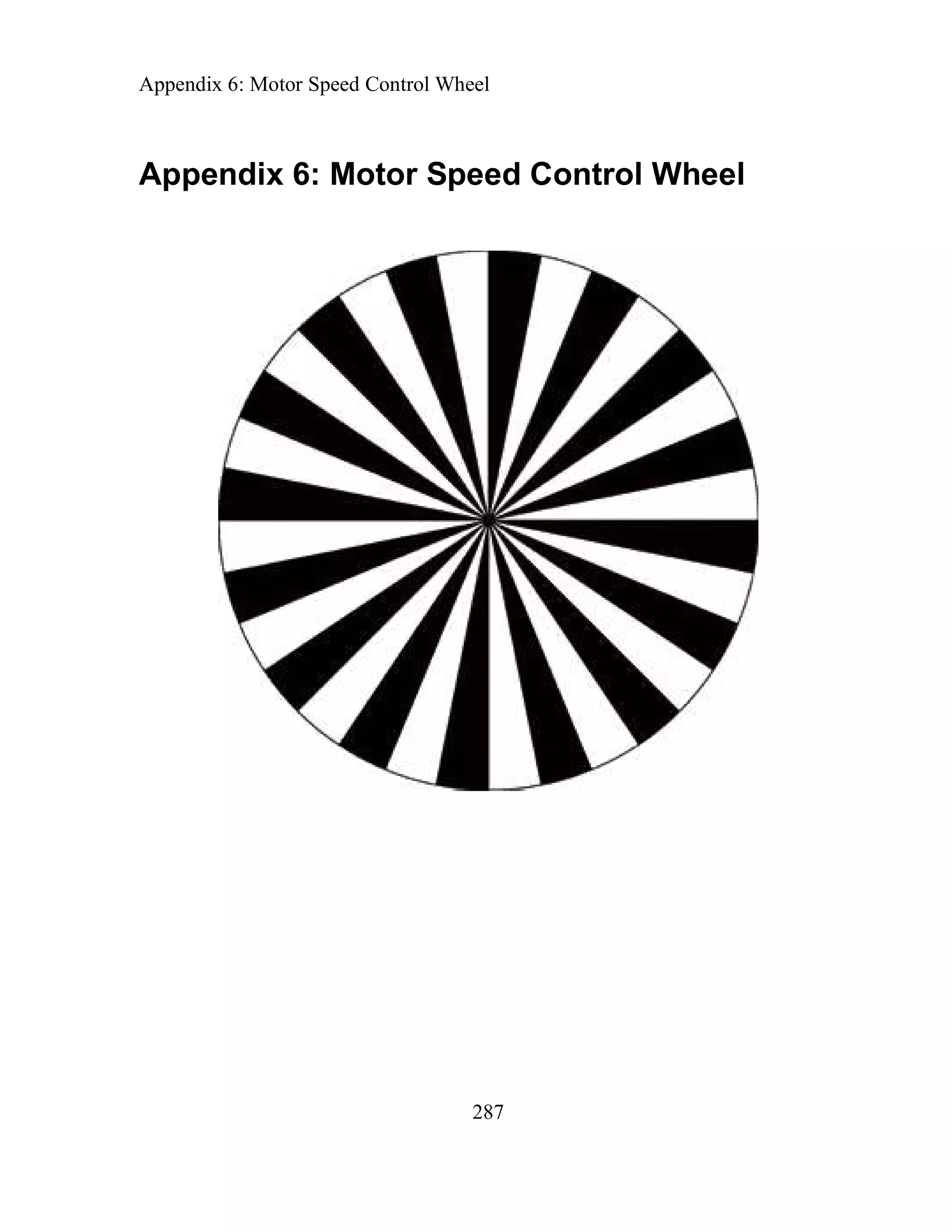 Appendix 6: Motor Speed Control Wheel
287
Appendix 6: Motor Speed Control Wheel
 
