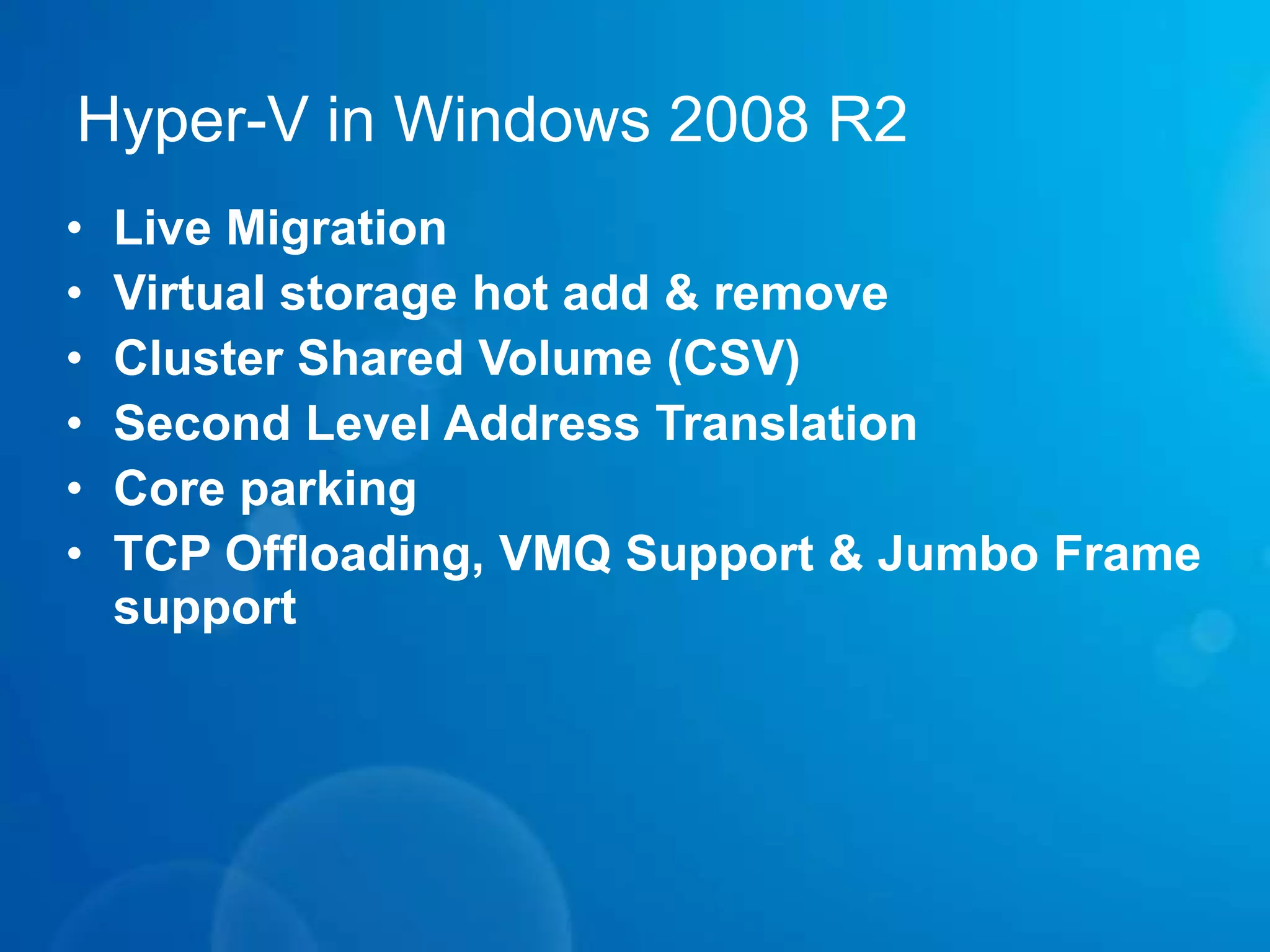 AgendaMicrosoft’s virtualization visionServer virtualization with Hyper-VPresentation virtualization with RDS