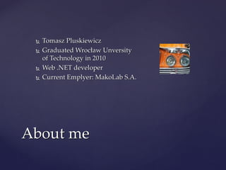  About code weavingAbout code weaving
 About FodyAbout Fody
 ExamplesExamples
 QuestionsQuestions
AgendaAgenda
 