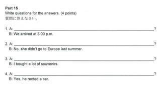 FOE1 Review Test Practice