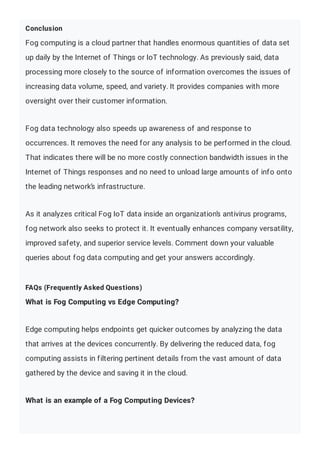 The Future of Fog Computing and IoT: Revolutionizing Data Processing | PDF