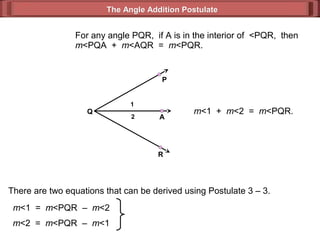FoG 3.3 angle addition postulate | PPT