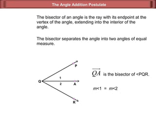 FoG 3.3 angle addition postulate | PPT