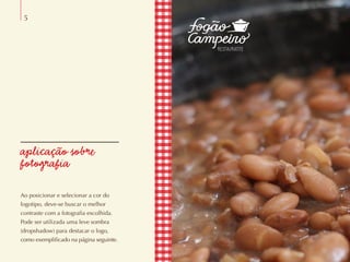 aplicação sobre
fotografia
Ao posicionar e selecionar a cor do
logotipo, deve-se buscar o melhor
contraste com a fotografia escolhida.
Pode ser utilizada uma leve sombra
(dropshadow) para destacar o logo,
como exemplificado na página seguinte.
5
 
