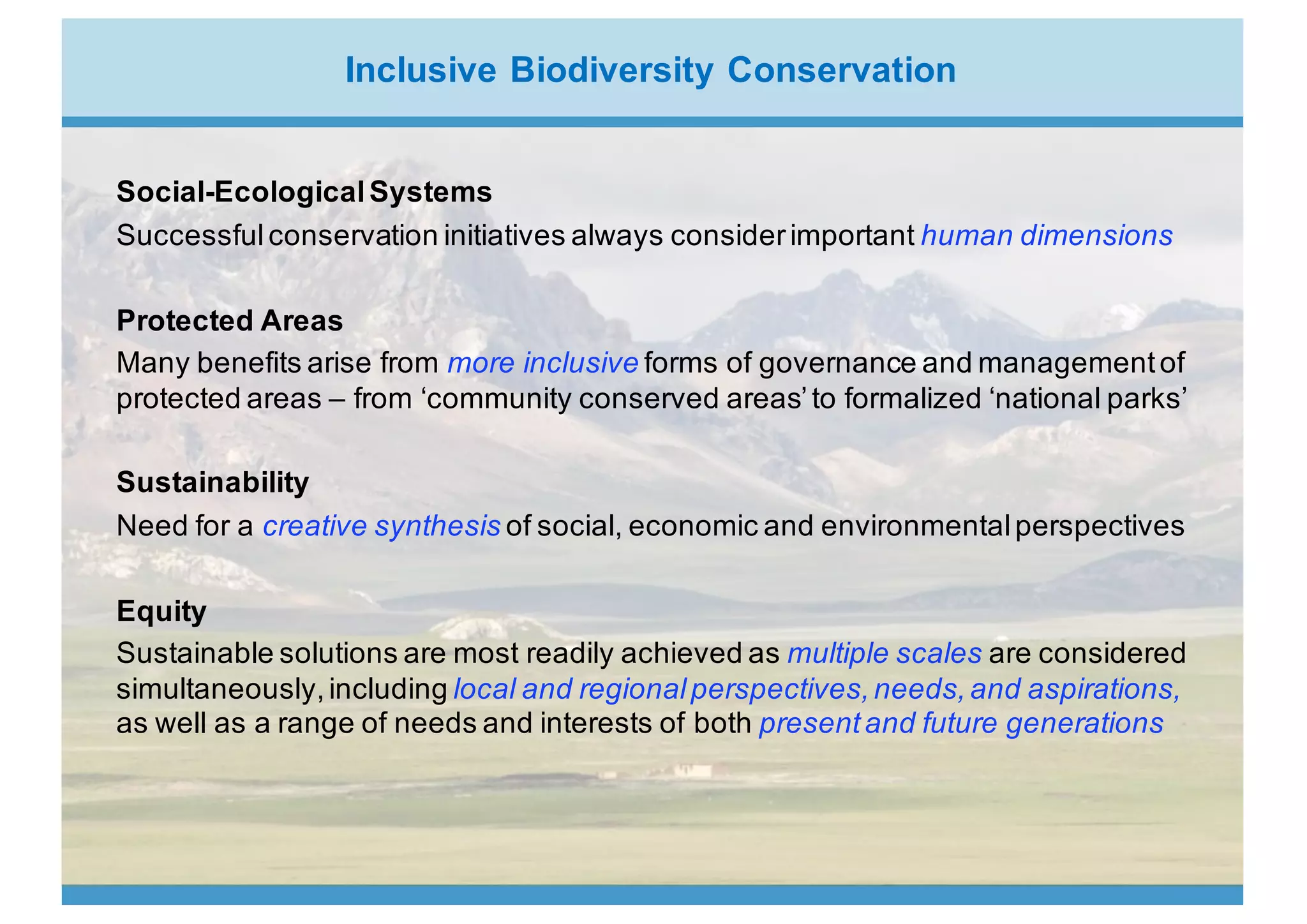 Conservation Outcomes Inclusive Biodiversity Conservation in the Third Pole Environment | PDF