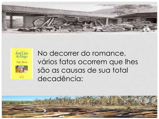 No decorrer do romance,
vários fatos ocorrem que lhes
são as causas de sua total
decadência:
 