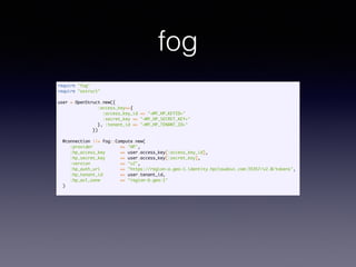 Using OpenStack With Fog