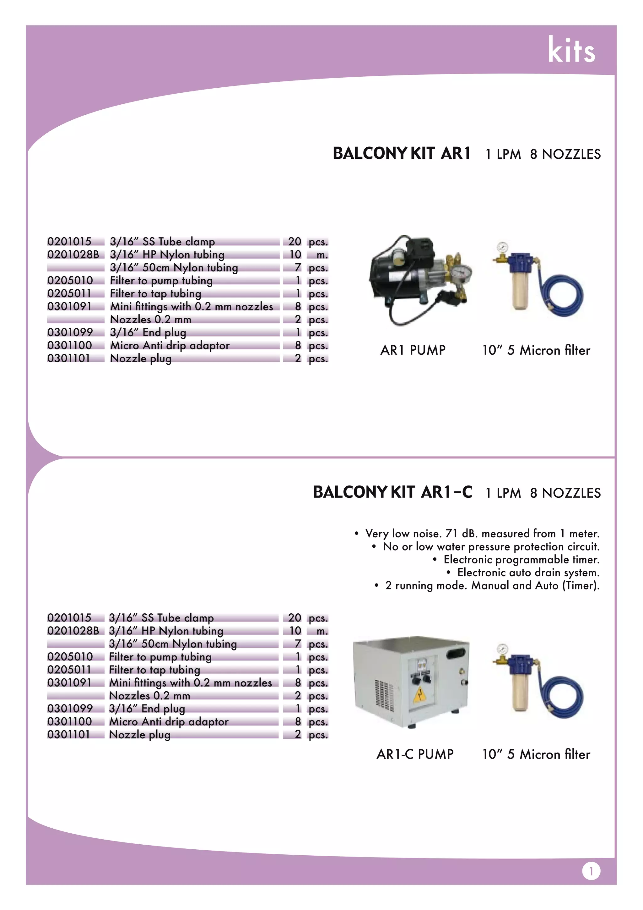 Fog system kits_catalogue PDF