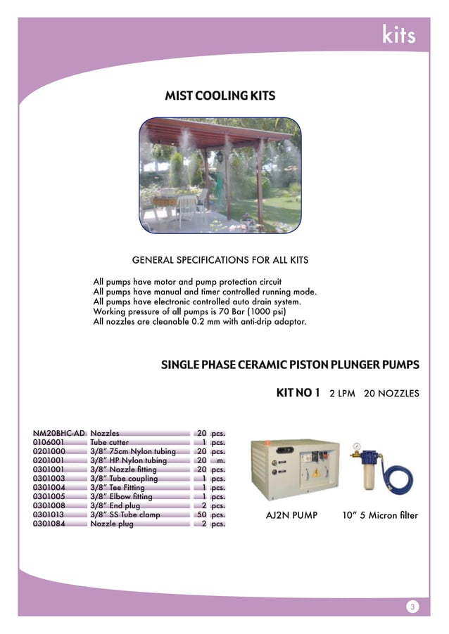 Fog system kits_catalogue PDF
