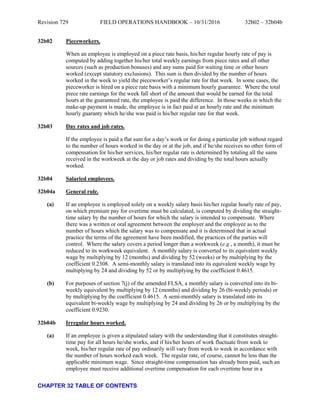 Chapter 32 - Overtime - Field Operations Handbook | PDF