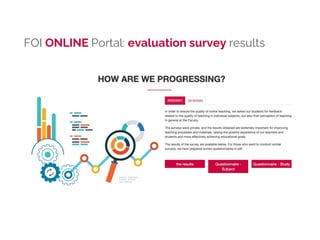 FOI ONLINE Portal: evaluation survey results
 