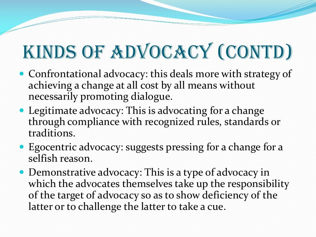 Essential Elements of Advocacy