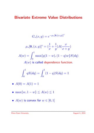 Statistical Modeling of Extreme Values | PDF