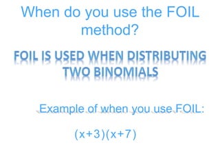 How to FOIL | PPT