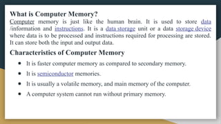 Introduction Of Computer Memory Internet fundamental of computer and its memory.pptx