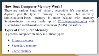Computer Working Memory fundamental of computer and its memory.pptx