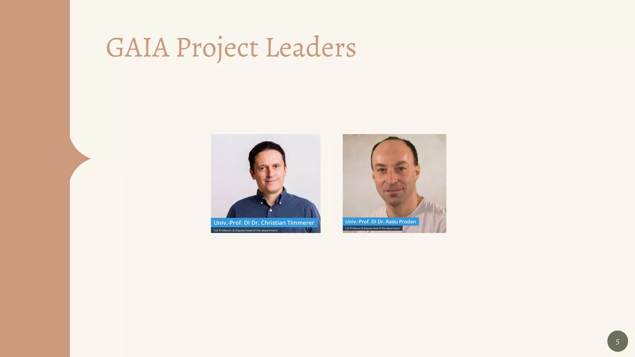 5
GAIA Project Leaders
 