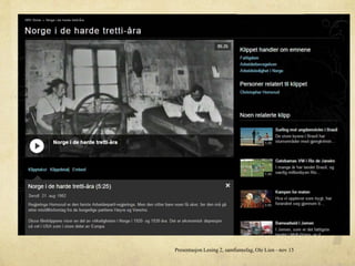 Presentasjon Lesing 2, samfunnsfag, Ole Lien - nov 15
 