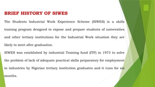 Siwes Powerpoint Model Example Logo state water board PowerPoint presentation sludes | PPTX