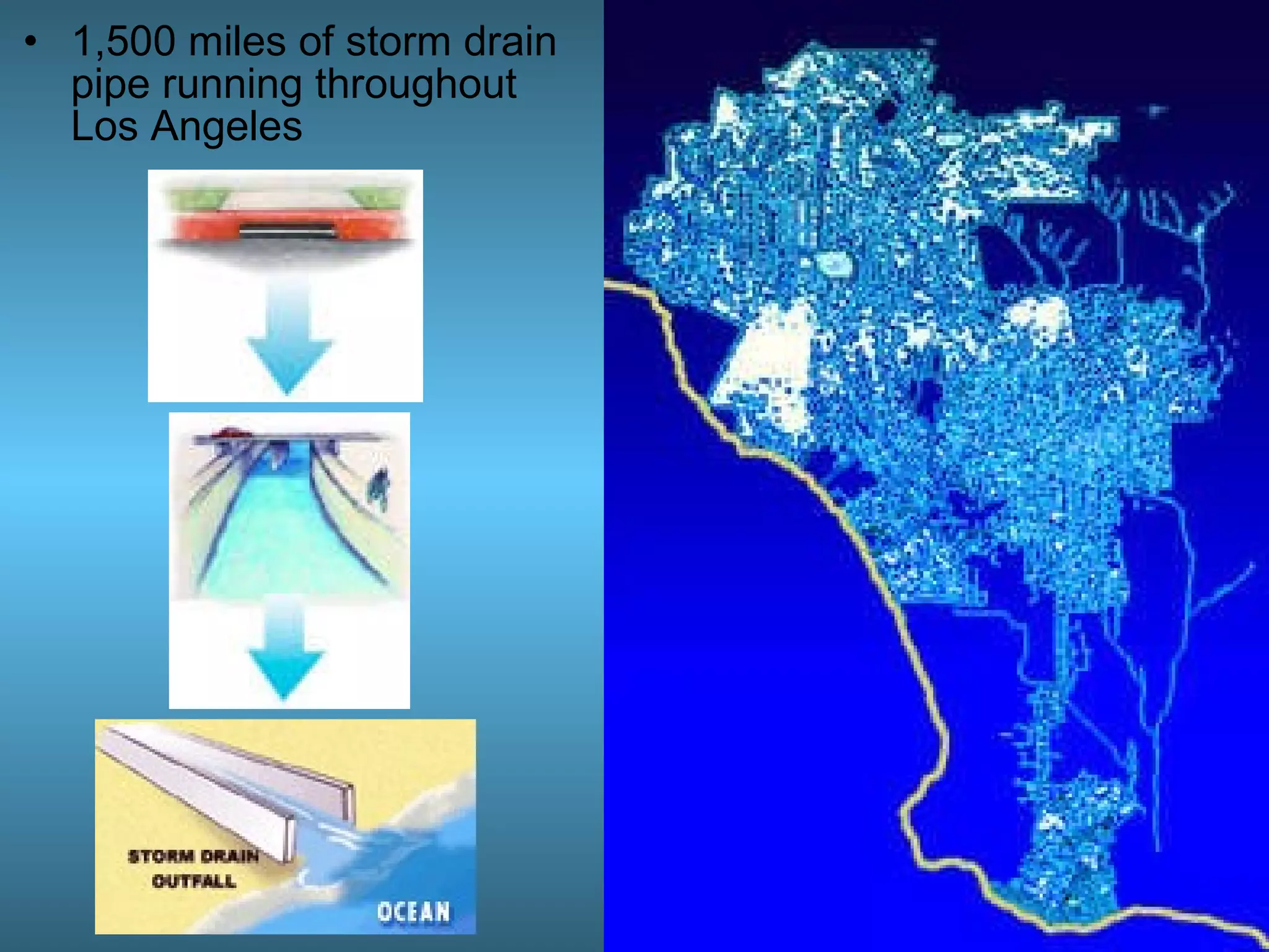 1,500 miles of storm drain pipe running throughout Los Angeles 