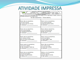 ATIVIDADE IMPRESSA 

