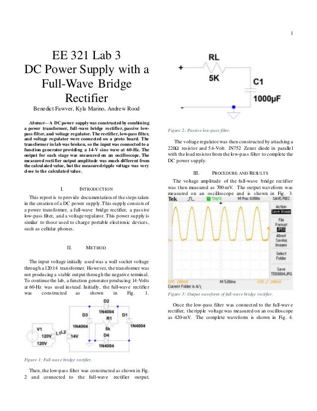 full wave bridge rectifier