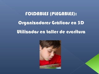 FOLDABLES (PLEGABLES):
Organizadores Gràficos en 3D
Utilizados en taller de escritura
 