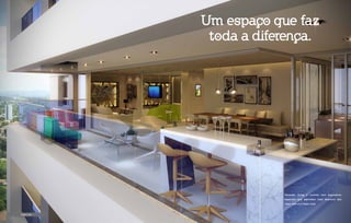 Varanda, living e cozinha com esquadrias
especiais que permitem total abertura dos
vãos: este é o Open Line.
Open Line
Um espaço que faz
toda a diferença.
 