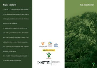 Folder da Sala Verde Inhotim