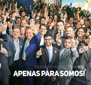 AQUI NÃOTEM ESPAÇO PARASOU,
APENASPARASOMOS!
 