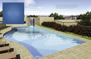 Nada como se entregar ao relaxamento após a correria do dia-a dia,
                       ainda mais quando o mundo de lazer espera você em casa é assim
                       completo e privativo. O Terraço Anália Franco reserva a você e à sua
                       família momentos de puro prazer aquático na piscina adulto com
                       cascata e solarium, tendo ao lado uma piscina infantil.



  Desça e dilua as
tensões do dia-a-dia
  em águas calmas.




                                                                                              PISCINA
 