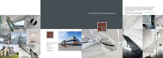 MEBO STEEL | CONSTRUCT
Brandstraat 26 E17/3
9160 Lokeren
Belgium
t +32 9 349 49 88
m info@mebo.be
www.mebo.be
EEN STERK STAALTJE VAKMANSCHAP
MEBO STEEL | CONSTRUCT is gespecialiseerd in de productie en montage
van trappen, leuningen, borstweringen, noodtrappen en constructies in
staal, inox en aluminium voor residentieel en projectmatig gebruik.
Verschillende combinaties zijn mogelijk: met hout, glas, natuursteen,
marmer, cortenstaal, …
Voor (interieur)architecten zijn wij een partner voor het realiseren van hun
eigen ontwerpen. You create, we design.
Havenhuis, Antwerpen
Umbris Concept Store
Telenet, Mechelen
WZC Vuerenveld, Wezembeek-Oppem
WZC De Vlamme, Zottegem
 