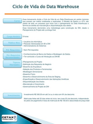    Avaliação de Modelo e Data Warehouses já construídos