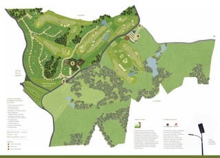 1ª ETAPA




                                                                          2




                                                      1

              HOTEL
              VILLA
              ROSSA


                                                  3
                                    restaurante
                                    cascudo




Conheça as principais
estratégias sustentáveis                                                                               2ª ETAPA
do projeto:
• Projeto urbano bioclimático
• Iluminação pública
  
  com energia limpa
• Paisagismo com plantas nativas
  
•  edes separativas
  R
  de águas pluviais e residuais
• Captação de água das chuvas
  
  para irrigação do Golfe da Mata
• Corredores para
                                                                    Jardins verticais                               Energias renováveis
  mobilidade da fauna
• Valetas biológicas
• Arquitetura bioclimática
• Living Machines
  

                                                                     O GreenWall Ceramic é um módulo                 A Tecnometal, sempre na vanguarda,
Área verde comum: 11.356,54 m2                                       cerâmico desenvolvido para a criação            procura inovar nos segmentos
Ciclovia: 3,6 km                                                     de jardins verticais. Em toda sua cadeia        em que atua, buscando as melhores
                                                                     de produção e manutenção, a consciência         soluções para seus clientes.
Área de proteção: 31.336,47 m2                                       sustentável está presente. Dentre as inúmeras   Dentro desta linha, decidiu atuar
                                                                     vantagens, vale ressaltar a possibilidade
                                                                                                                     também no segmento de energias       Postes
                                                                     de instalação do sistema de irrigação
                                                                                                                     renováveis, entendendo que,          de energia
Legendas                                                             por gotejamento, o que proporciona o uso
                                                                     racional da água. O formato da peça permite     com isto, está contribuindo para     fotovoltaica
  1 Clube Vila da Mata                                                                                               a redução do aquecimento global      Tecnometal
                                                                     o desenvolvimento radicular horizontal
  2 Club House                                                       das espécies, reduzindo a necessidade           e, ao mesmo tempo, atendendo
                                                                     de manutenção.                                  a um apelo expressivo do mercado.
  3 Portal Vila da Mata
 