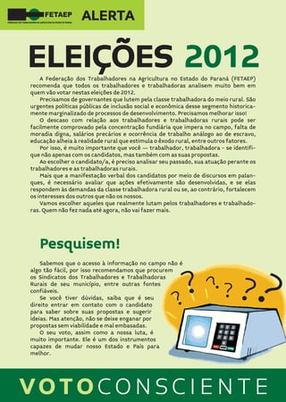 Folder Eleições Municipais 2012