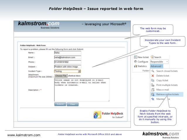 Folder Helpdesk For Outlook V14