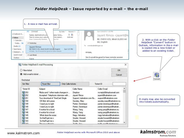 Folder Helpdesk For Outlook V14