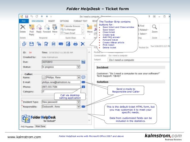 Folder Helpdesk For Outlook