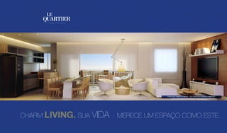 CHARM LIVING. SUA VIDA MERECE UM ESPAÇO COMO ESTE.
LIVING APTO TORRE SAN GERMAN - SALA AMPLIADA E COZINHA AMERICANA
 