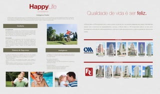 A Oliveira Melo e a FR Incorporadora sabem que qualidade de vida é ser feliz. Por isso, trazem em cada empreendimento soluções inteligentes para realizar sua felicidade.
Os moradores do Le Quartier Charm Residence contam com diferenciais exclusivos que proporcionam a máxima praticidade e otimização de custos no dia-a-dia. São nos
mínimos detalhes que a Oliveira Melo e a FR Incorporadora mostram que têm o melhor conceito na arte de viver feliz.
Inteligência Predial
A Oliveira Melo e a FR Incorporadora têm o melhor conceito na arte de viver, com soluções inteligentes para realizar a felicidade das
pessoas. Com o know-how em empreendimentos e serviços, a Oliveira Melo e a FR Incorporadora aplicam as mais novas
tecnologias de construção em cada empreendimento, onde tudo é criado para proporcionar a máxima qualidade de vida aos seus
clientes.
Qualidade de vida é ser feliz.
HappyLife
convenience
Conforto
Ar-condicionado
Os apartamentos do Le Quartier têm infra-estrutura para ar-condicionado
split (rede frigorígena e tubulação elétrica seca) na suíte do casal (principal),
além de laje técnica para instalação da central condensadora. O sistema split
de ar-condicionado, que proporciona conforto térmico superior, é muito
silencioso, além de ter consumo de energia reduzido.
Comunicação
No mundo de hoje é imprescindível contar com ferramentas eficazes de
conexão para dar velocidade à nossa vida. A tecnologia wireless é uma
dessas ferramentas que, além de moderna e eficiente, dá mobilidade às
pessoas. O Le Quartier terá previsão para instalação de um acess point
wireless no quadro de entrada do sistema de comunicação do apartamento,
tornando disponível o acesso a internet wi-fi em qualquer local do
apartamento.
O projeto de segurança do Le Quartier foi feito por uma empresa
especializada na implantação de sistemas de segurança com tecnologia de
ponta, garantindo 100% de segurança e tranquilidade aos moradores:
- Segurança Perimetral
- Circuito interno de TV com gravação de imagens. Serão entregues 4
câmeras: 2 nas portarias, 2 nos acessos de veículos e previsão para pontos
futuros.
- Botões de pânico e controle de guarda em caso de tentativas de invasão
- Duplo monitoramento da central de alarme, via telefone ou dados
OLIVEIRA MELO
FR INCORPORADORA
Sistema de Segurança
A inteligência do Le Quartier utiliza novas tecnologias para cuidar do
meio ambiente e, ao mesmo tempo, oferecer alternativas de economia
ao morador. São elas:
Economia de energia elétrica:
- Lâmpadas frias na área comum
- Sensores de presença nos halls dos pavimentos de apartamentos,
antecâmaras e escadas.
Economia de água/luz:
- Torneiras da área comum com acionamento automático
- Medidores individuais de água por apartamento
- Medidores individuais de gás por apartamento
Inteligência
Aldeia Bueno Gran Bueno
Vaca Brava Park
Neo Euro
Two LifeTorre del Park
 