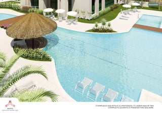 Ilustração artística das piscinas.




                                     Complexo aquático climatizado. O lazer aqui é tão
                                              completo quanto o Manhattan Square.
 