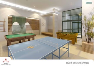 Ilustração artística do salão de jogos.




                                          Salão de jogos. Outro lugar para
                                          reunir os amigos em volta da mesa.
 