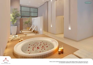 Ilustração artística do spa.




                               Spa com hidromassagem, sala de descanso, sauna e ducha.
                                            O cenário perfeito para um momento só seu.
 
