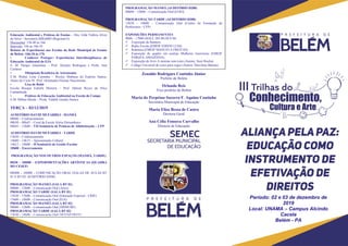 Educação Ambiental e Práticas de Ensino – Dra. Lêda Valéria Alves
da Silva – Secretaria SBEnBIO (Regional 6).
Discussões: ...