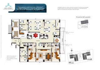 Meio andar corporativo - 435,50m2*    Flexibilidade de layout com sistema construtivo em laje plana, infra-estrutura para instalação
                                                                                                                                                                                                                                                                                                                                                                correspondente à junção de parte das    de segundo lavabo ou copa, infra-estrutura para instalação de ar-condicionado tipo VRV,
                                                                                                                                                                                                                                                                                                                                                                 salas do 10º pavimento da torre East   quadro de conectividade para distribuição de dados/voz/imagens.
Os móveis, objetos e revestimentos são sugestões decorativas, não fazendo parte deste empreendimento. O detalhamento dos serviços, equipamentos e acabamentos que farão parte deste empreendimento consta no memorial descritivo, convenção dos acabamentos a serem utilizados.




                                                                                                                                                                                                                                                                                                                                                                                                                                                                Planta Situação
                                                                                                                                                                                                                                                                                                                                                                                                                                                                                                     Paralela
                                                                                                                                                                                                                                                                                                                                                                                                                                                                                           Avenida




                                                                                                                                                                                                                                                                                                                                                                                                                                Salas 1001, 1002, 1003, 1004,
                                                                                                                                                                                                                                                                                                                                                                                                                                1005, 1006




                                                                                                                                                                                                                                                                                                                                                                                                                                Salas 1024, 1025, 1026,
                                                                                                                                                                                                                                                                                                                                                                                                                                1027, 1028




                                                                                                                                                                                                                                                                                                                                                                                                                                                                                                                  t
                                                                                                                                                                                                                                                                                                                                                                                                                                                                                                        Torre Eas

                                                                                                                                                                                                                                                                                                                                                                                                                                                     s    t
                                                                                                                                                                                                                                                                                                                                                                                                                                            Torre We

                                                                                                                                                                                                                                                                                                      *368,50m2 de área privativa mais
                                                                                                                                                                                                                                                                                                      direito de uso privado de 67m2,
                                                                                                                                                                                                                                                                                                      conforme estabelecido na Convenção
                                                                                                                                                                                                                                                                                                      de Condomínio.



                                                                                                                                                                                                                                                                                  As cotas são da face interna das paredes acabadas. As áreas são privativas.
 