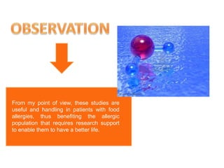 CONCLUSIONConsumers allergic to certain food ingredients will benefit form a higher level of protection by the availability of harmonized test methods and reliable, and international trade will be facilitated by implementation of mutually agreed testing protocols.