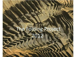 The Folding Project
      2012
 